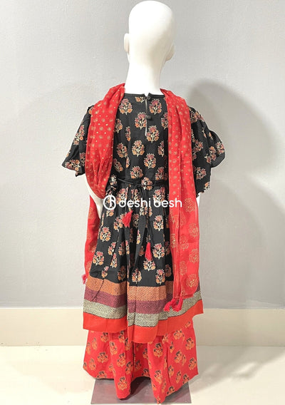 Aarong Printed Embroidered Linen Shalwar Suit - db18856