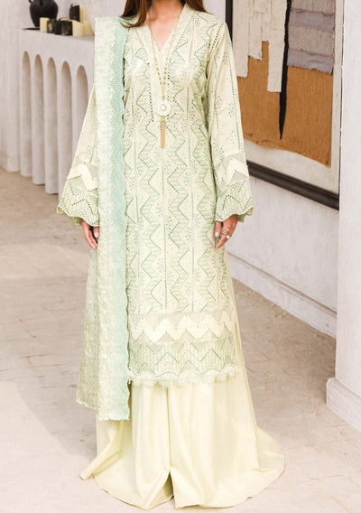 Adan's Libas Chikankari Pakistani Embroidered Lawn Dress - db25432