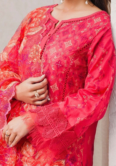 Adan's Libas Chikankari Pakistani Embroidered Lawn Dress - db25436