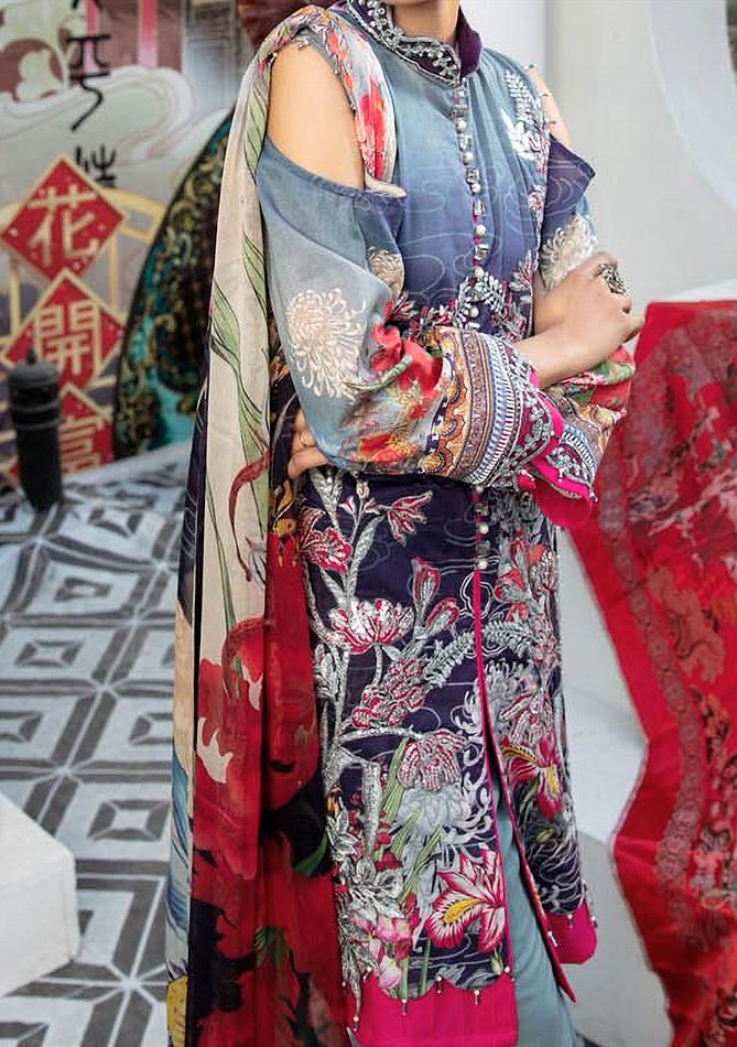 Adan's Libas Embroidered Pakistani Luxury Lawn Dress: Deshi Besh.