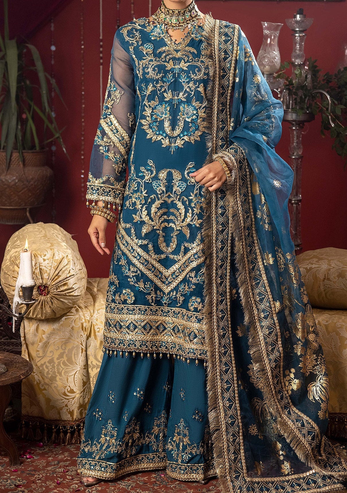 Adan's Libas Khadija.A Pakistani Organza Dress - db24699