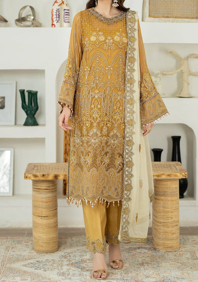 Adan's Libas Marguerite Pakistani Chiffon Dress - db23218