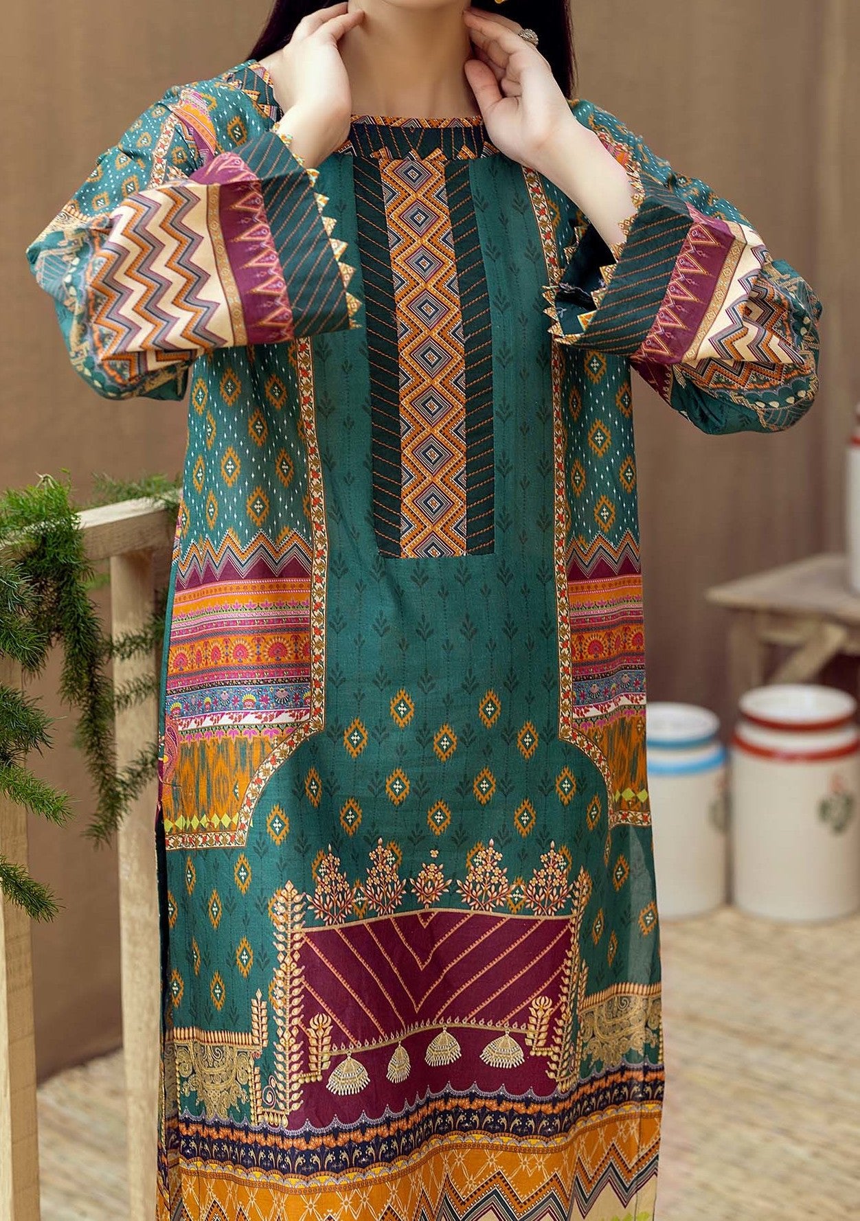 Adan's Libas Pakistani Ready Made 2 Piece Lawn - db23223