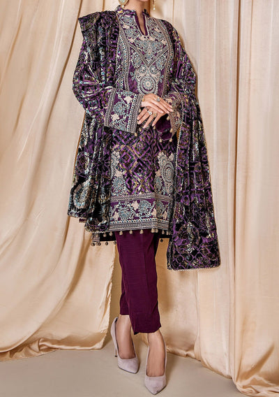 Adan's Libas Plachi Pakistani Velvet Dress - db23594