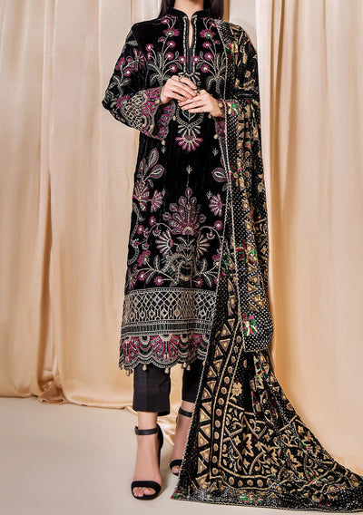 Adan's Libas Plachi Pakistani Velvet Dress - db23591