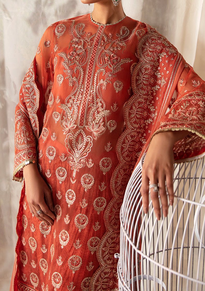 afrozeh orange dress Afrozeh