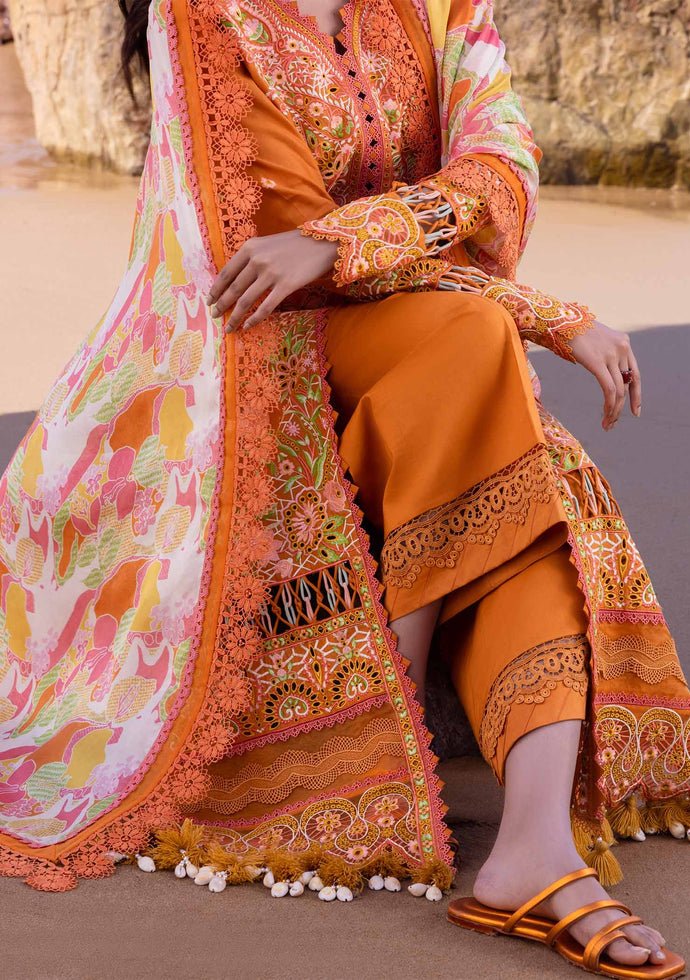 Akbar Aslam Calla Lily Pakistani Luxury Lawn Dress - db25519
