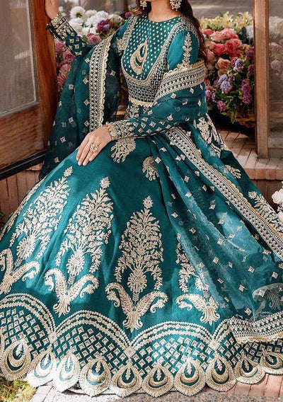 Akbar Aslam Jahanara Pakistani Raw Silk Anarkali - db24738