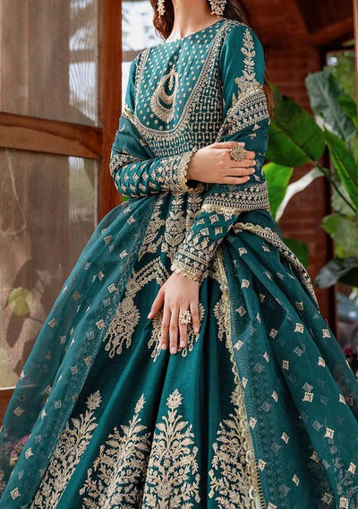 Akbar Aslam Jahanara Pakistani Raw Silk Anarkali - db24738