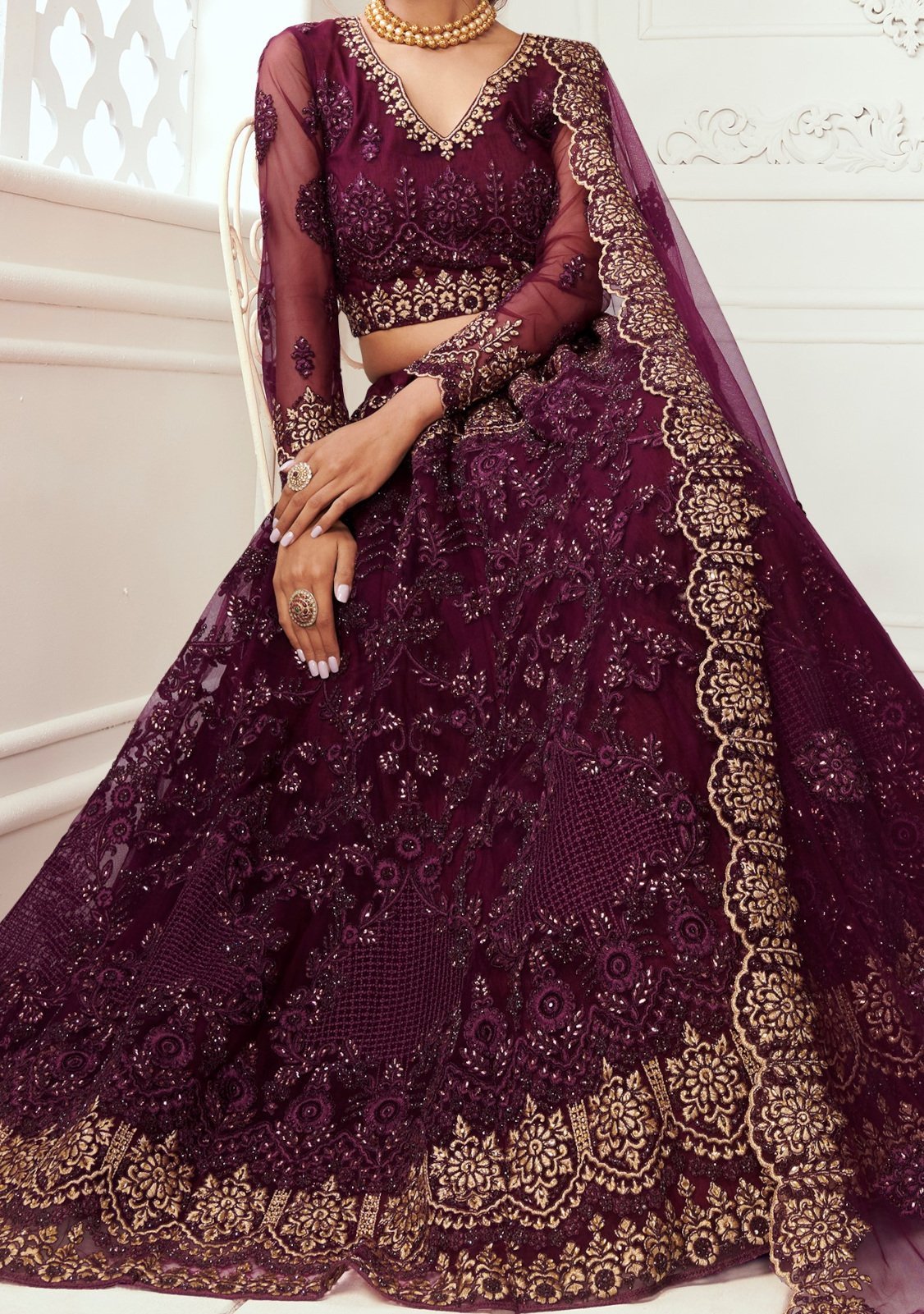 Alizeh Heritage Designer Bridal Wear Lehenga Choli: Deshi Besh.