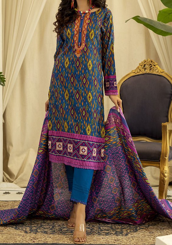 Alzohaib Designer Anum Printed Pakistani Lawn Dress - db19889