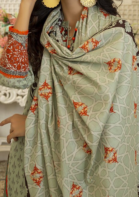 Alzohaib Designer Anum Printed Pakistani Lawn Dress - db19895