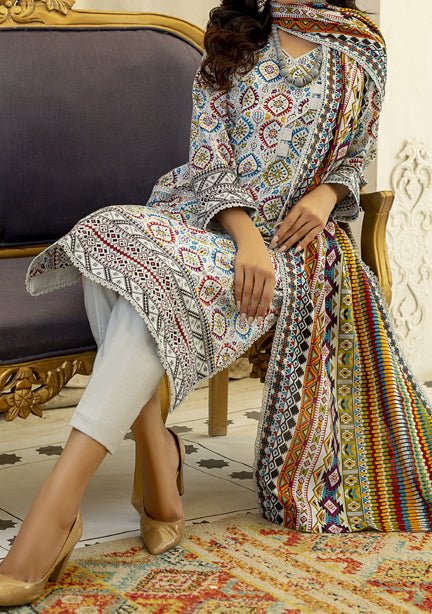 Alzohaib Designer Anum Printed Pakistani Lawn Dress - db19891