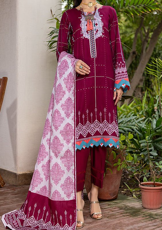 Alzohaib Designer Anum Printed Pakistani Lawn Dress - db18304