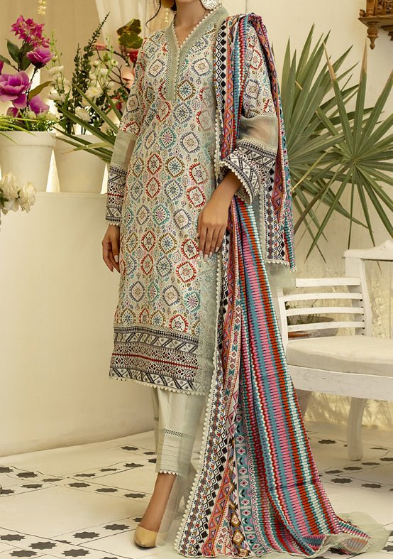 Alzohaib Designer Anum Printed Pakistani Lawn Dress - db19890