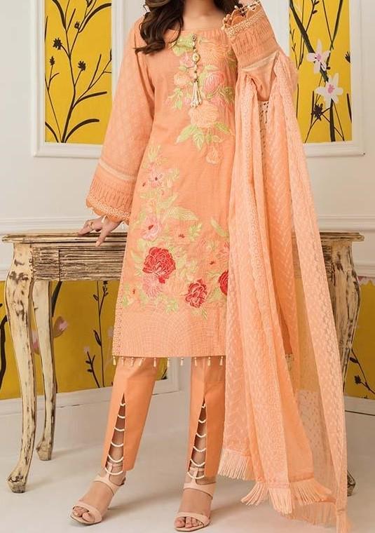 Alzohaib Embroidered Pakistani Lawn Dress: Deshi Besh.