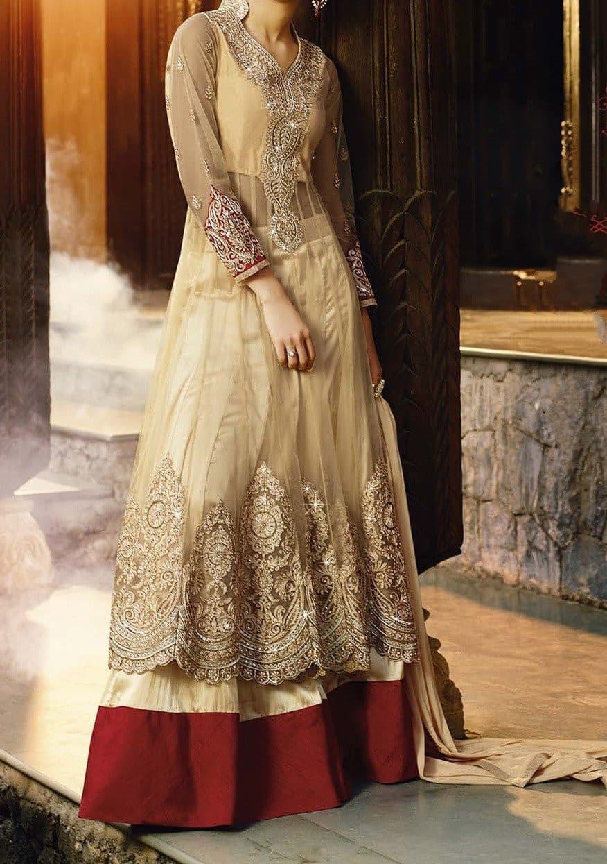 Peach Golden Tradition Designer Wedding Lehenga Suit - Indian Heavy  Anarkali Lehenga Gowns Sharara Sarees Pakistani Dresses in  USA/UK/Canada/UAE - IndiaBoulevard