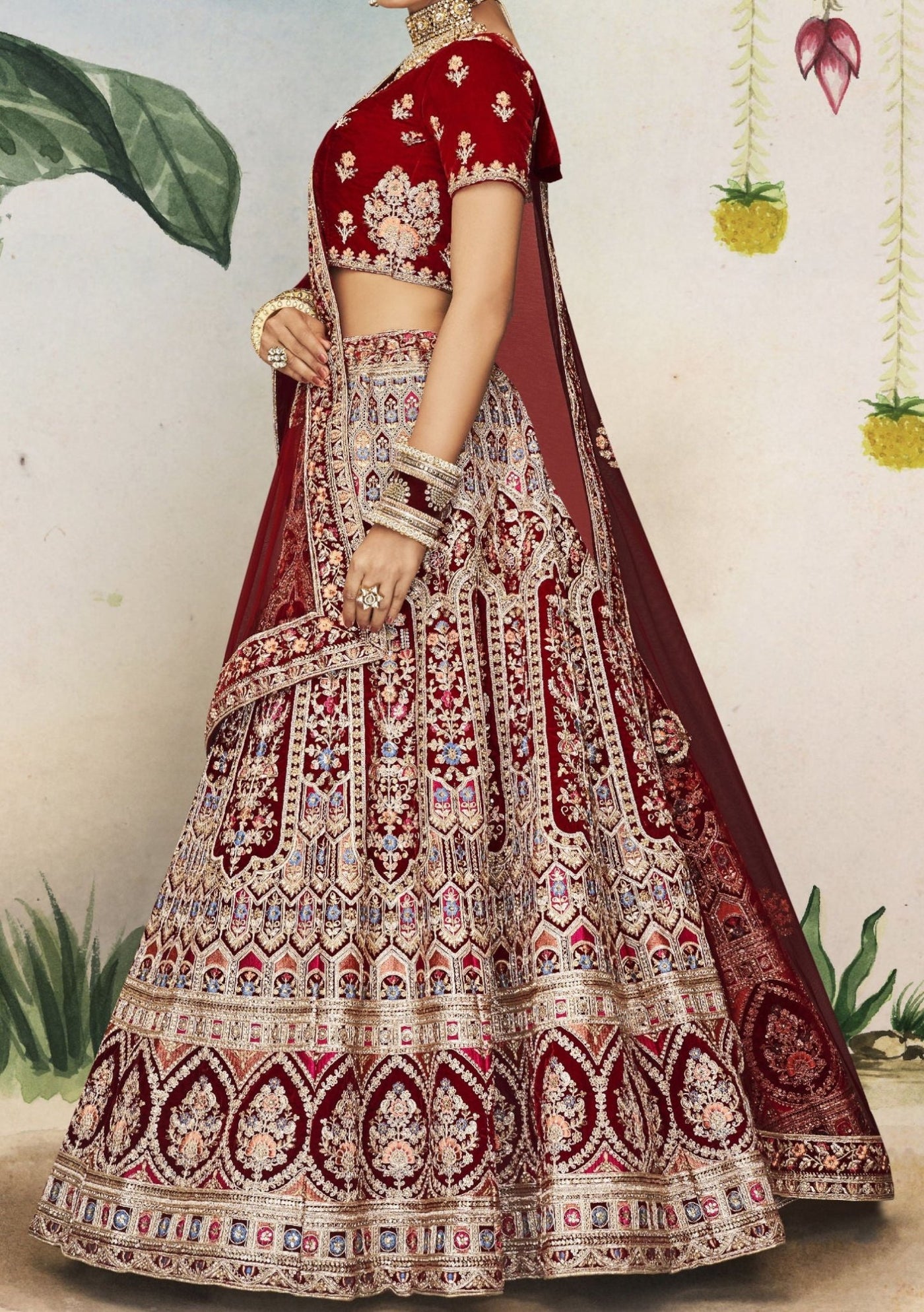 Arya Designs Pratha Bridal Wear Lehenga Choli - db20134