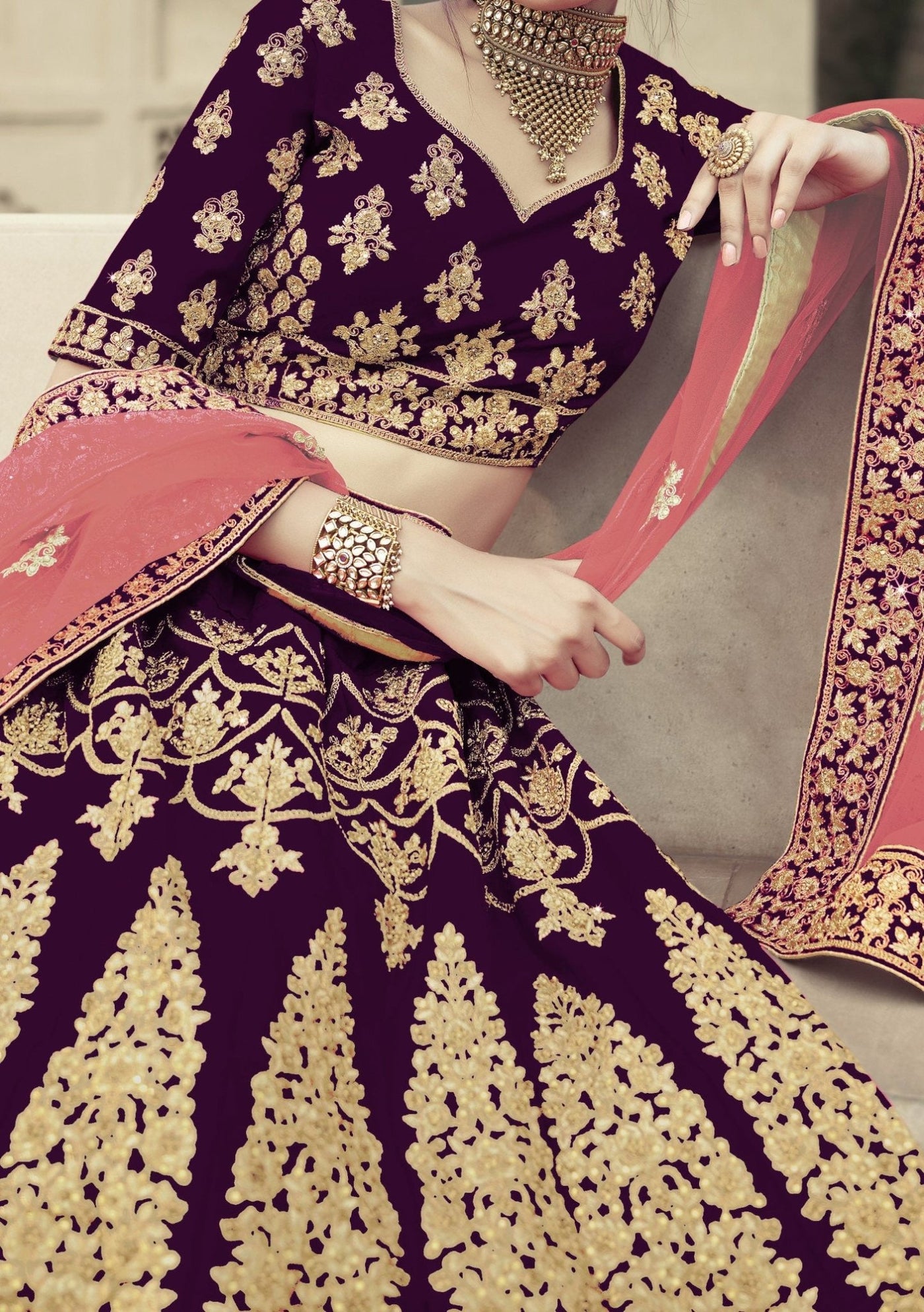 Arya Designs Zara Bridal Wear Lehenga Choli - db17791