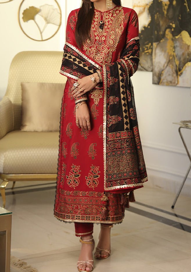 Asim Jofa Aira Pakistani Cotton Silk Dress - db24433