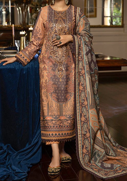 Asim Jofa Asra Pakistani Dress With Winter Shawl - db24238