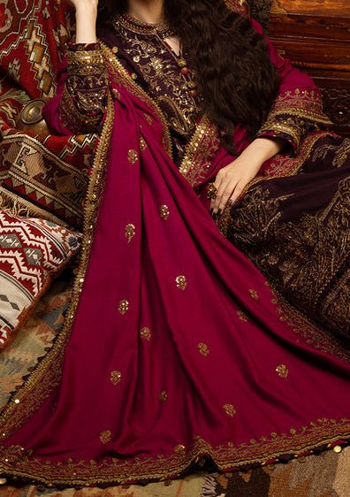 kashmiri silk dress FLORA Handcrafted Kashmiri Gown By Tvareetaz tvareetaz