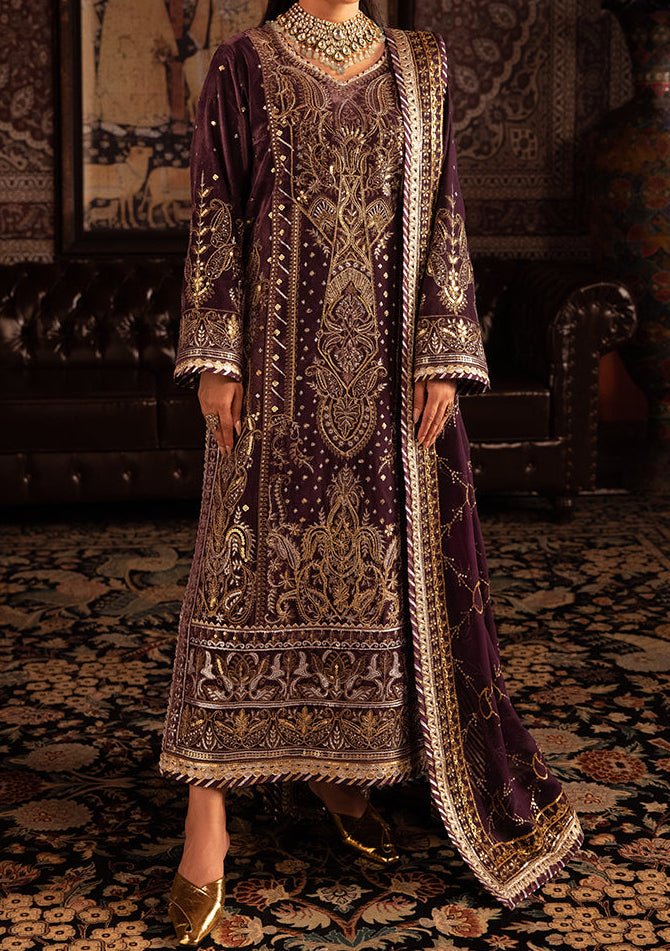 Asim Jofa Makhmal Pakistani Velvet Dress - db24383