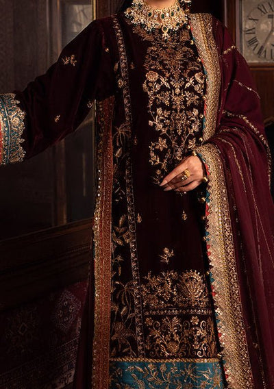 Asim Jofa Makhmal Pakistani Velvet Lehenga Suit - db24386