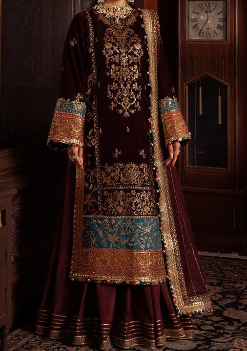 Asim Jofa Makhmal Pakistani Velvet Lehenga Suit - db24386