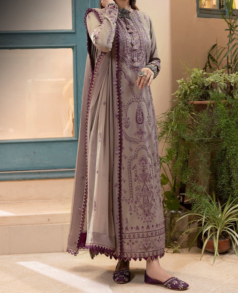 Asim Jofa Shadow Pakistani Lawn Silk Dress - db23296