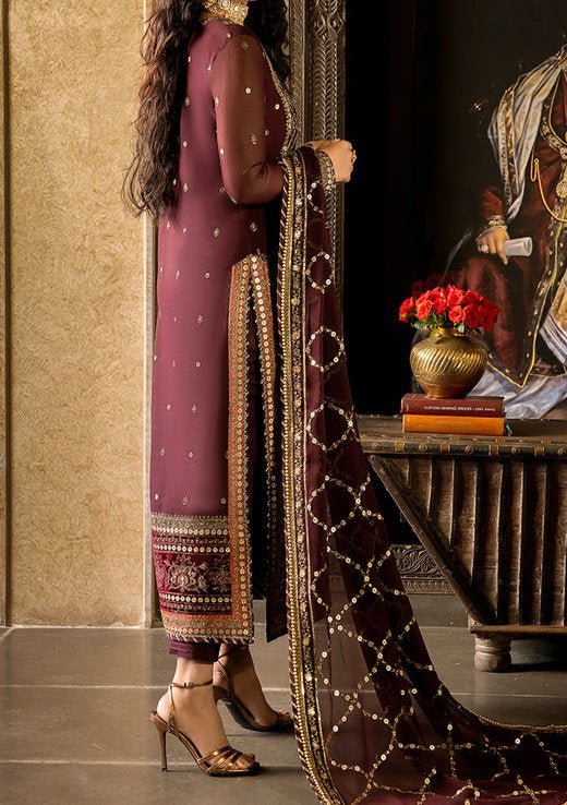Asim Jofa Velvet Festive Pakistani Chiffon Dress - db24125