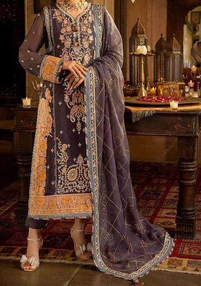 Asim Jofa Velvet Festive Pakistani Chiffon Dress - db24117