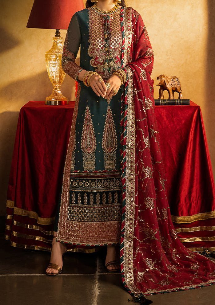 Asim Jofa Velvet Festive Pakistani Chiffon Dress - db24123