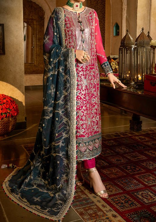 Asim Jofa Velvet Festive Pakistani Chiffon Dress - db24119