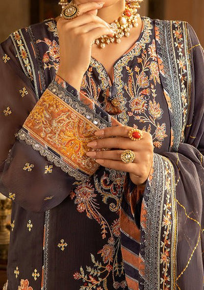 Asim Jofa Velvet Festive Pakistani Chiffon Dress - db24117