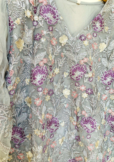 Baroque Embroidered Chiffon Master Copy Pakistani Dress - db11736