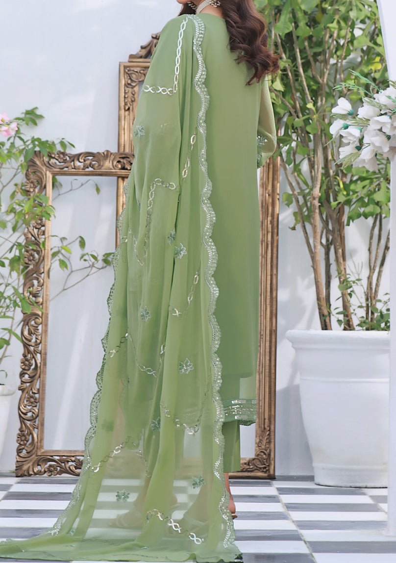 Bin Hameed Aira Heavy Embroidered Chiffon Dress - db24978