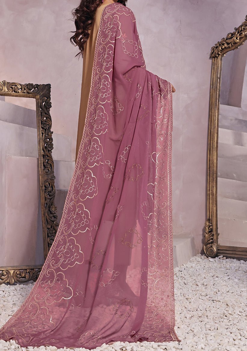 Bin Hameed Aleena Heavy Embroidered Chiffon Dress - db25129