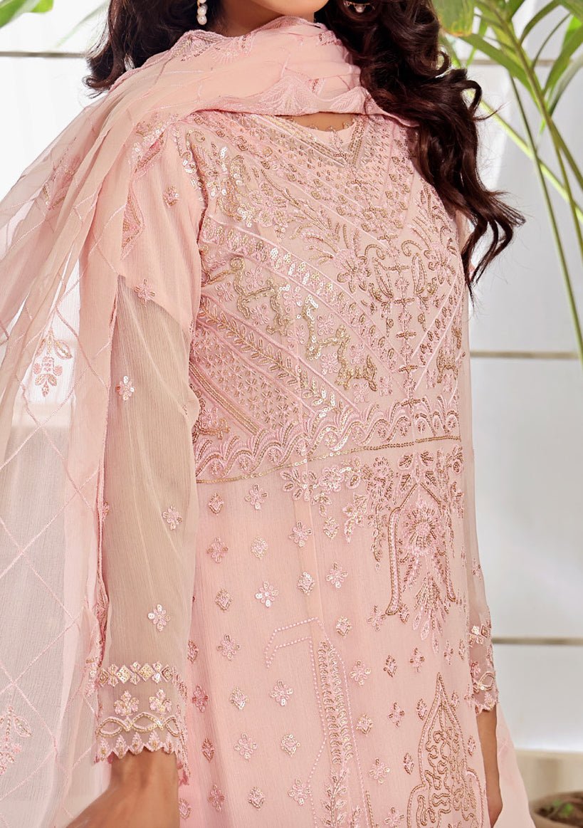 Bin Hameed Aleena Heavy Embroidered Chiffon Dress - db25137