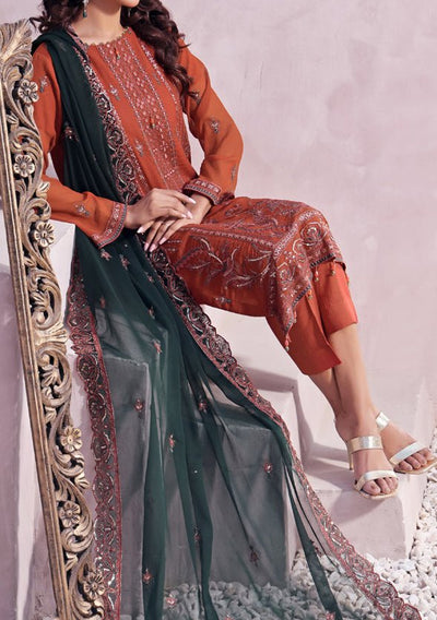Bin Hameed Aleena Heavy Embroidered Chiffon Dress - db25131