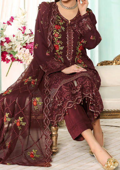 Bin Hameed Daneen Heavy Embroidered Chiffon Dress - db24971