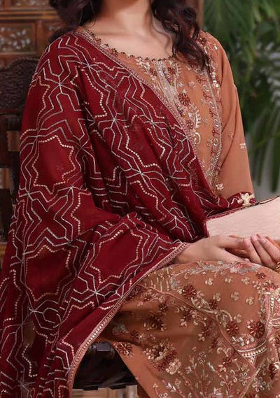 Bin Hameed Maahirah Heavy Embroidered Chiffon Dress - db25140