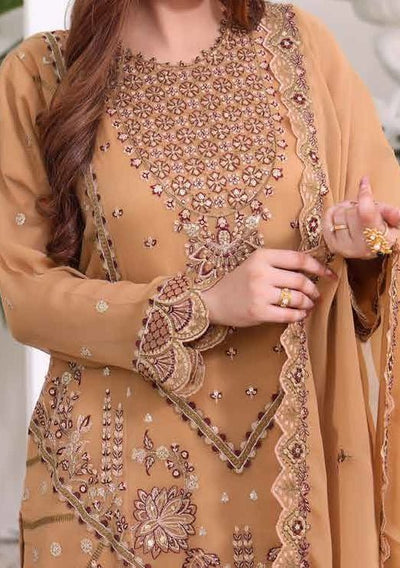 Bin Hameed Maahirah Heavy Embroidered Chiffon Dress - db25141