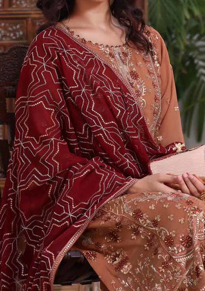 Bin Hameed Maahirah Heavy Embroidered Chiffon Dress - db25140