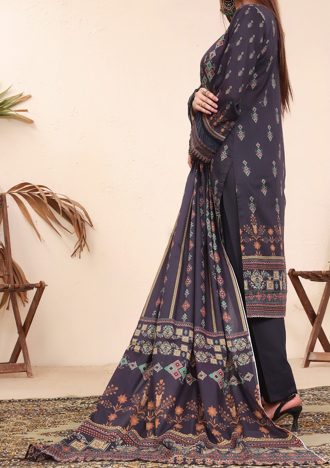 Bin Hameed Naira Ready Made Embroidered Lawn Dress - db25367