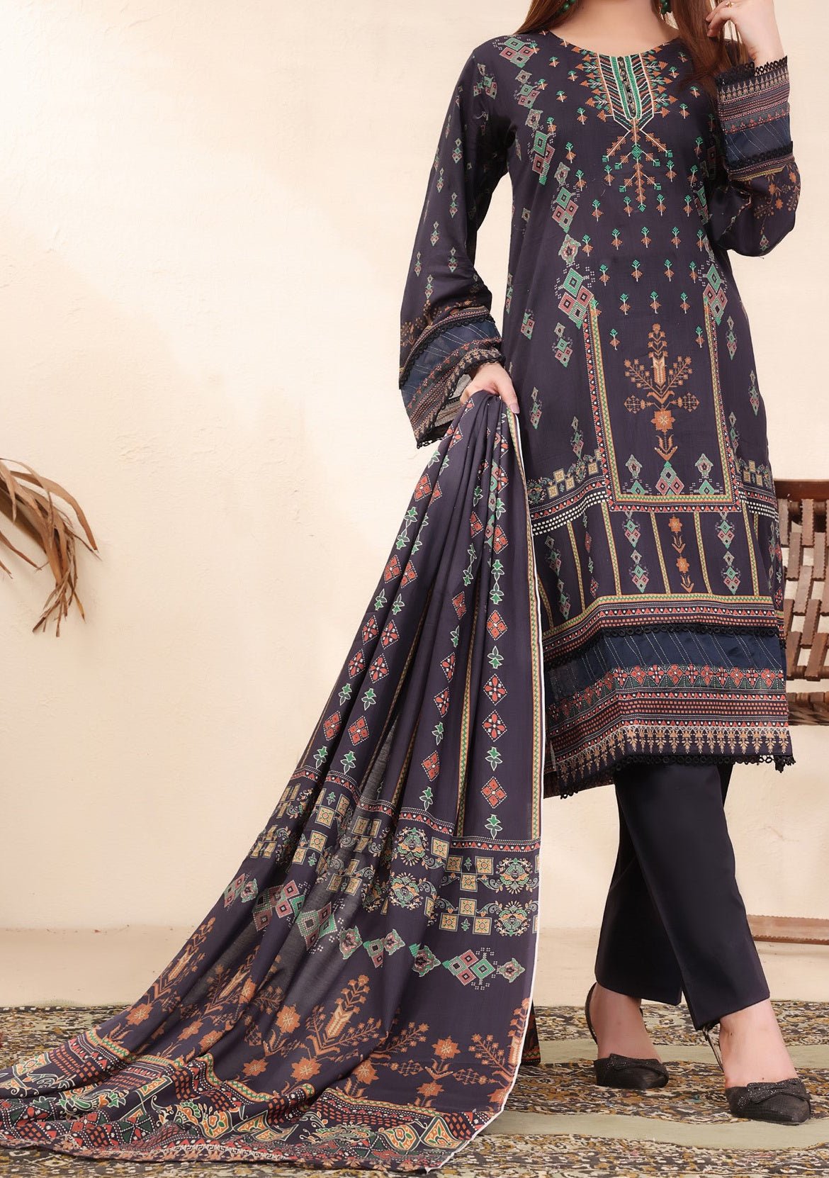 Bin Hameed Naira Ready Made Embroidered Lawn Dress - db25367