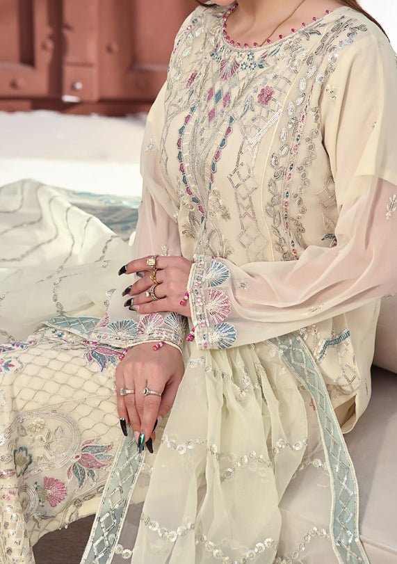 Bin Hameed Ranika Heavy Embroidered Chiffon Dress - db25045