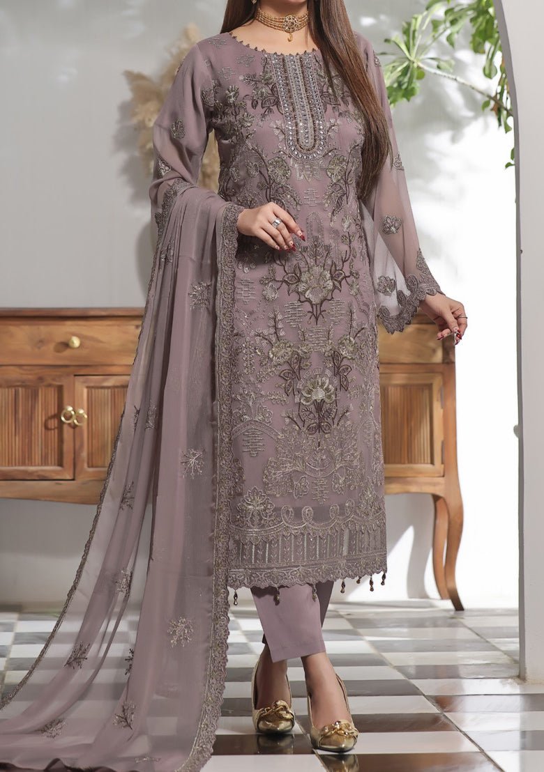 Bin Hameed Ranika Heavy Embroidered Chiffon Dress - db25052