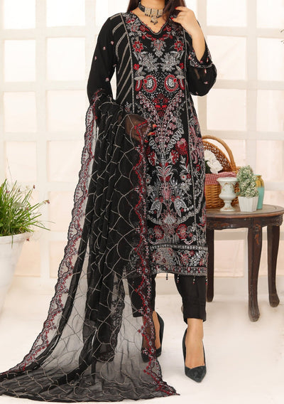 Bin Hameed Ready Made Embroidered Chiffon Dress - db23299