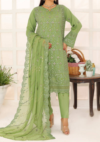 Bin Hameed Ready Made Embroidered Chiffon Dress - db23301
